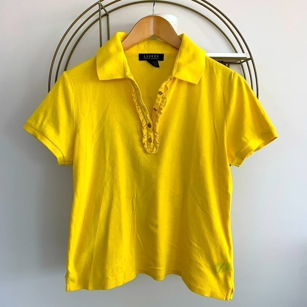Lauren Ralph Lauren Ruffle Polo Shirt - Picture 3 of 10